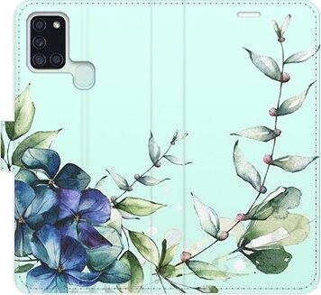 iSaprio flip puzdro Blue Flowers pre Samsung Galaxy A21s