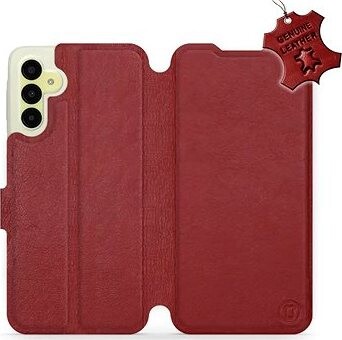 Mobiwear flip kožené pre Samsung Galaxy A15/A15 5G – Tmavo červené – L_DRS