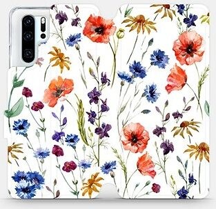 Mobiwear Flip puzdro na mobil Huawei P30 Pro – MP04S Lúčne kvety