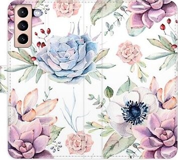 iSaprio flip puzdro Succulents Pattern na Samsung Galaxy S21