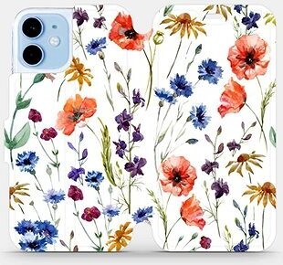 Mobiwear Flip puzdro na mobil Apple iPhone 12 Mini – MP04S Lúčne kvety