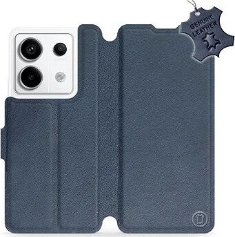Kožené Mobiwear flip na Xiaomi Redmi Note 13 Pro 5G/Poco X6 5G – Modré – L_NBS