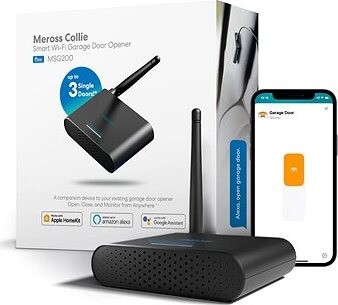 Meross Smart WiFi Garage Door Opener, wireless, for 3 doors