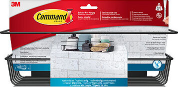 3M Command™ Polička vrátane štyroch fixačných pások, matná čierna, 32 × 10,7 × 10,2 cm, nosnosť 3 kg