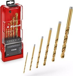 EINHELL 6 ks súprava vrtákov HSS-TiN do kovu, 49427006