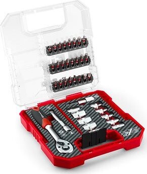 EINHELL L-CASE Súprava nástrčných kľúčov a bitov s račňou, 37 ks, 49109022