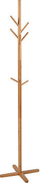 Vešiak drevený stojanový, 180 cm, masív bambus, prírodný odtieň