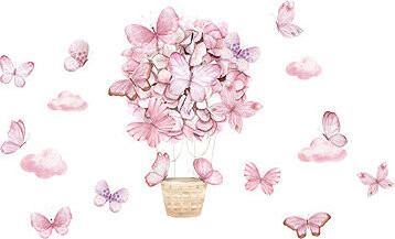 Sipo Nástenné samolepky Pink Butterflies