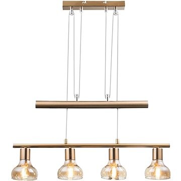 Rabalux – Luster na lanku 4× E14/40 W/230 V zlatý