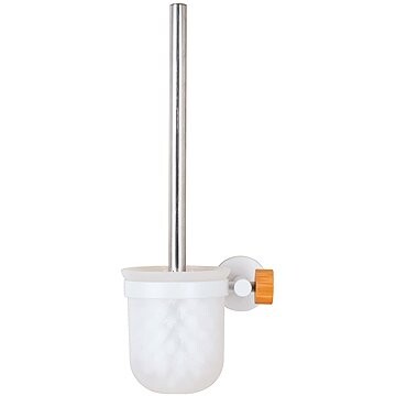 MSV – SPIRELLA WC nástenná kefa IANA, s nádobou zo skla, biela