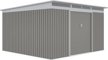 G21 Domček záhradný GAH 1132 – metalický sivý 340 × 333 cm