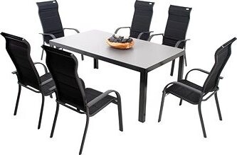 DOPPLER Súprava záhradného nábytku LUNA MIAMI sivá 6 + 1