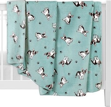 BELLATEX Ella 2513/197 100 × 150 cm, buldog na modrej