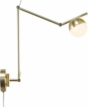 NORDLUX Contina nástenná čítacia flexibilná lampička, 100 × 372 × 736 mm, 5 W, G9, mosadz