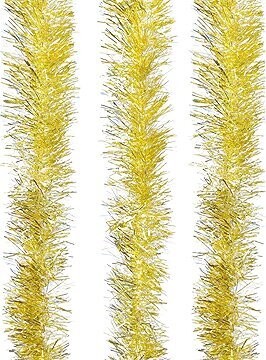 DOMMIO Řetěz zlatavě žlutý s laser efektem, 2 m, 3 ks