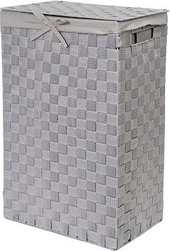 Compactor koš na prádlo s víkem Stan, šedý