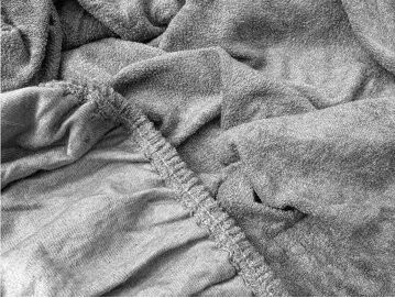 TEXTILOMANIE Froté prestieradlo svetlo sivé 90 × 200 cm