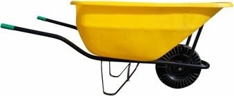 J.A.D. TOOLS kolečko hospodářské 180 l, plná pryž, žluté