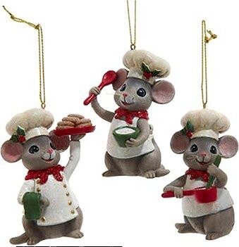 Kurt Adler Vánoční ozdoba myška kuchař 1 kus