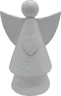 GOBA Vianočná dekorácia – keramický anjel, biely, 21,5 cm