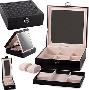 Verk 01456 Šperkovnica so zrkadlom čierna