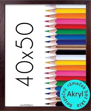 TRADAG Fotorámik 40 × 50 cm, hnedý