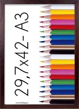 TRADAG Fotorámik A3 (29,7 × 42 cm), hnedý