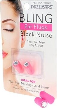 HEAROS DAZZLEARS Bling Ear Plugs Pink NRR 32dB 1 Pair