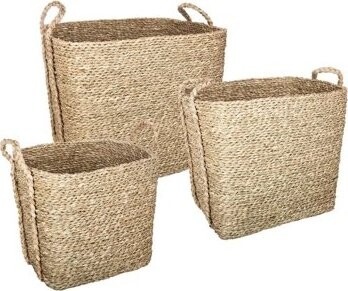 TEXTILOMANIE Sada 3 hranatých košov Paniers