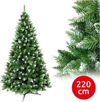 DONOCI Vianočný stromček - jedľa s bielymi koncami, 220 × 135 cm