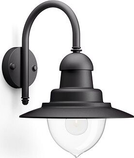 Philips 01652/30/PN Raindrop vonkajšie nástenné svietidlo 1× E27, max 60 W bez zdroja IP44, čierne