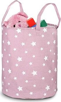 Nukido Koš na hračky, ružovo-biely