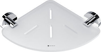 Nimco Polica do kúpeľne a sprchy rohová – plexisklo kov Unix UN-X208-26