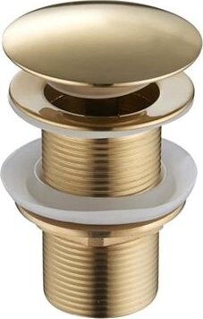 MEXEN Zátka klik-klak bez prepadu okrúhla, zlatá