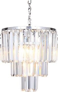 Brilagi LED Krištáľový luster na reťazi MOZART 4× E14 40 W lesklý chróm