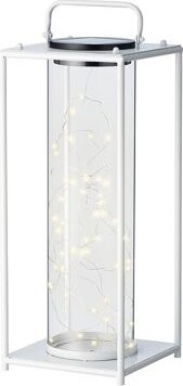 TEXTILOMANIE Solárna lampa LANTERN WHITE, biela