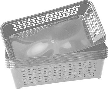 DuraHome Košík, DOMINO 4, sivý, 5 ks