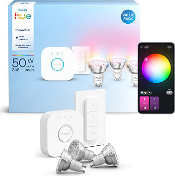 Philips Hue Essential White and Color Ambiance 4,7 W 345 GU10 Starter Kit