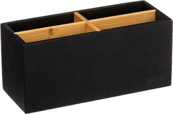 5five Organizér na kozmetiku Natureo, 4 priehradky, čierny