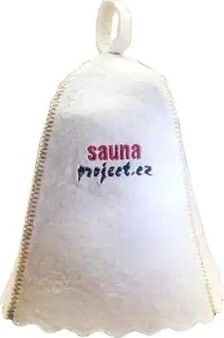 SAUNAPROJECT Čiapka do sauny s logom, plsť