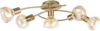 Rabalux – Prisadený luster 5× E14/40 W/230 V Zlatý