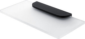 Nimco Polica do kúpeľne a sprchy 20 cm – sklo čierna Nikau NKC-30091B-20-90