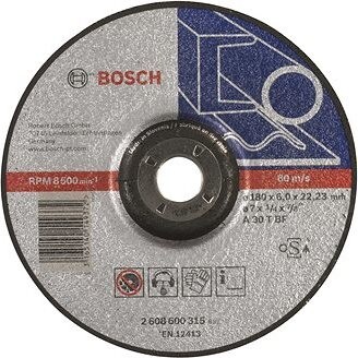 BOSCH Hrubovací kotúč profilovaný Expert for Metal A 30 T BF, 180 mm, 6,0 mm 2.608.600.315