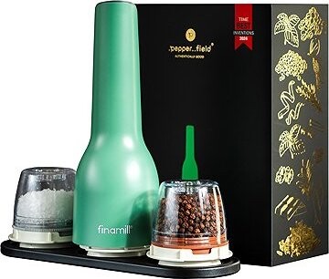 FinaMill by Pepperfield Elektrický mlynček USB zelený, darčeková sada