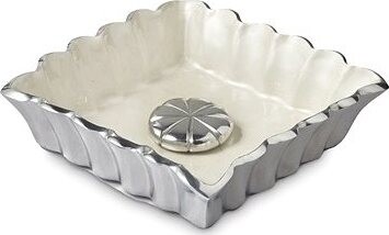 Julia Knight Peony Miska na obrúsky s ťažidlom, strieborná