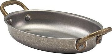 GENWARE Servírovací hrnec oválný, nerez Vintage, objem 0,35 l, výška 3 cm