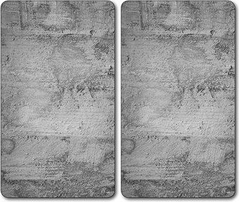 Kesper Multifunkčná doska zo skla, motív: betón, 2 ks, 52 × 28,5 cm