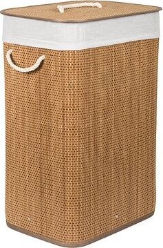 G21 Kôš na bielizeň 72 l, bambusový s bielym košom
