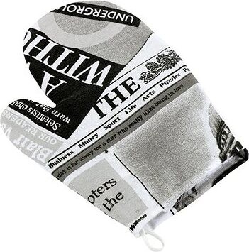 BELLATEX Chňapka EMA 28 × 18 cm 66/566 noviny čiernobiele