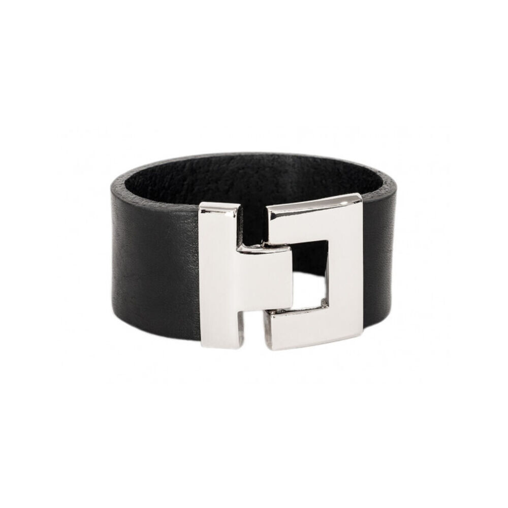 Kožený náramok dámsky s lesklým zapínaním 18366